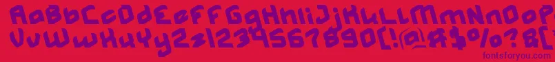 MASTER Light Font – Purple Fonts on Red Background