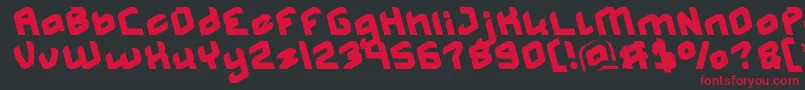 MASTER Light Font – Red Fonts on Black Background