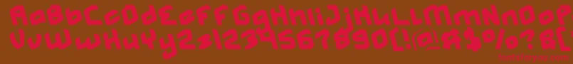 MASTER Light Font – Red Fonts on Brown Background