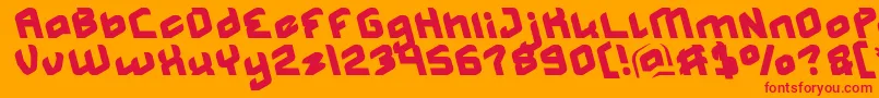 MASTER Light Font – Red Fonts on Orange Background