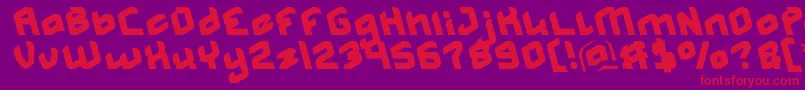 Police MASTER Light – polices rouges sur fond violet