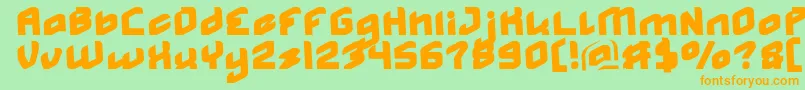 MASTER medium Normal Font – Orange Fonts on Green Background