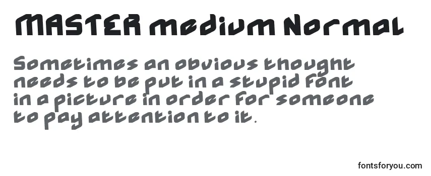 MASTER medium Normal Font