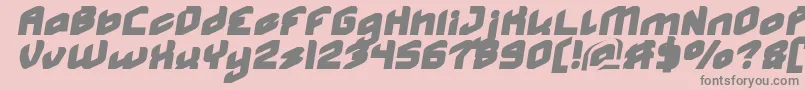 フォントMASTER Normal Italic – ピンクの背景に灰色の文字