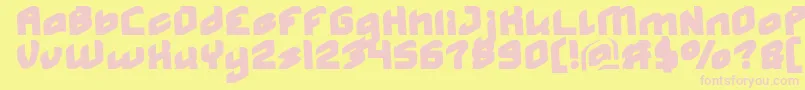 MASTER Normal Font – Pink Fonts on Yellow Background