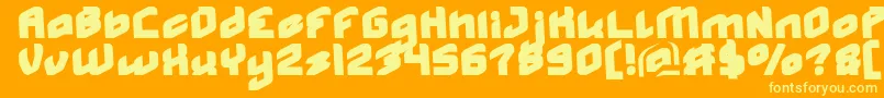 Шрифт MASTER Normal – жёлтые шрифты на оранжевом фоне