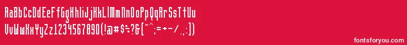 フォントBrightontwoSerifNbp – 赤い背景に白い文字