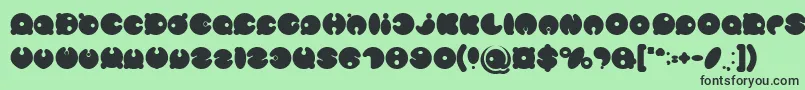 フォントMASTER PANDA Bold – 緑の背景に黒い文字