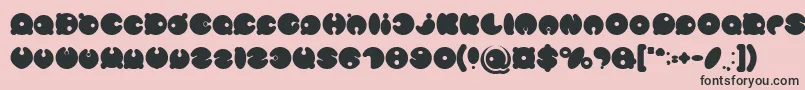 Шрифт MASTER PANDA Bold – чёрные шрифты на розовом фоне