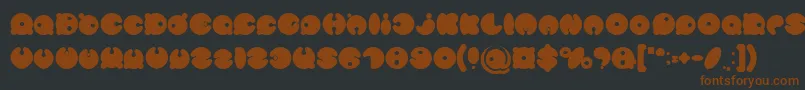 MASTER PANDA Bold Font – Brown Fonts on Black Background