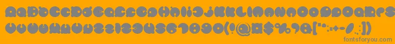 Fonte MASTER PANDA Bold – fontes cinzas em um fundo laranja