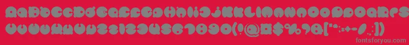 Fonte MASTER PANDA Bold – fontes cinzas em um fundo vermelho