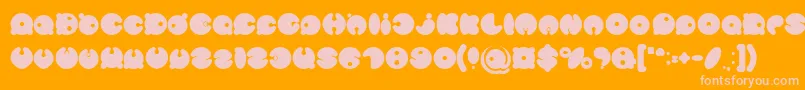 フォントMASTER PANDA Bold – オレンジの背景にピンクのフォント