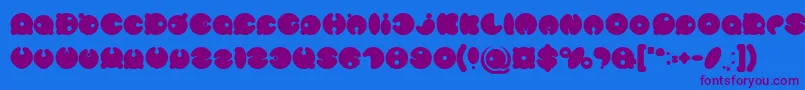 Police MASTER PANDA Bold – polices violettes sur fond bleu