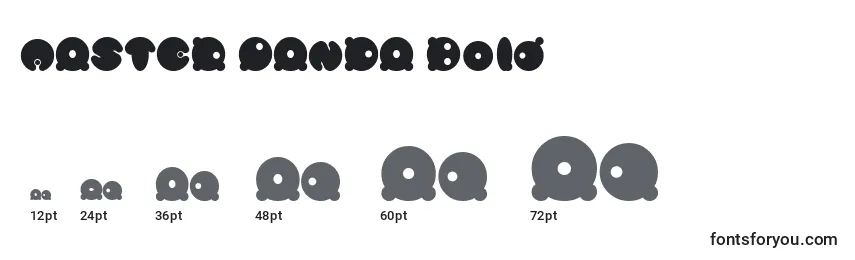 Размеры шрифта MASTER PANDA Bold