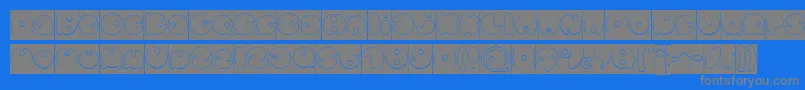 MASTER PANDA Hollow Inverse Font – Gray Fonts on Blue Background