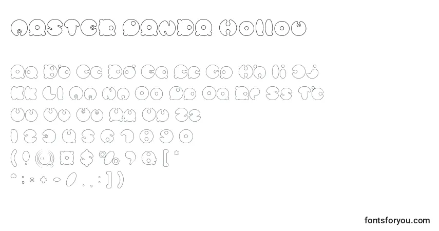 Шрифт MASTER PANDA Hollow – алфавит, цифры, специальные символы