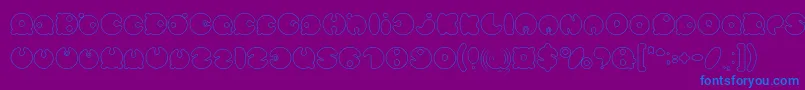 MASTER PANDA Hollow Font – Blue Fonts on Purple Background