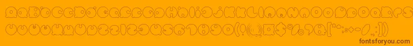 Lisätietoja MASTER PANDA Hollow-fontista MASTER PANDA Hollow-fontti – ruskeat fontit oranssilla taustalla