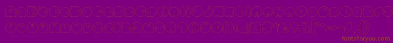 MASTER PANDA Hollow Font – Brown Fonts on Purple Background