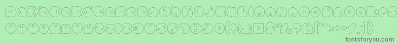 MASTER PANDA Hollow Font – Gray Fonts on Green Background
