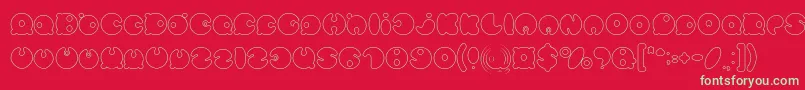 MASTER PANDA Hollow Font – Green Fonts on Red Background