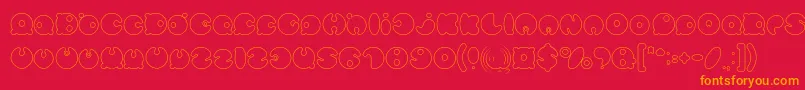 MASTER PANDA Hollow Font – Orange Fonts on Red Background