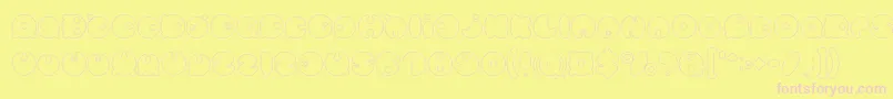 MASTER PANDA Hollow Font – Pink Fonts on Yellow Background