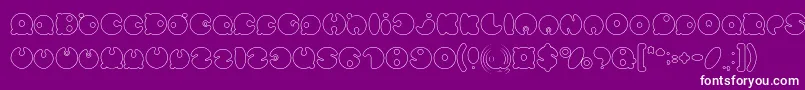 MASTER PANDA Hollow Font – White Fonts on Purple Background