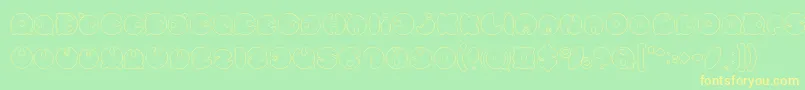 MASTER PANDA Hollow Font – Yellow Fonts on Green Background