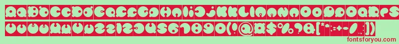 Шрифт MASTER PANDA Inverse – красные шрифты на зелёном фоне