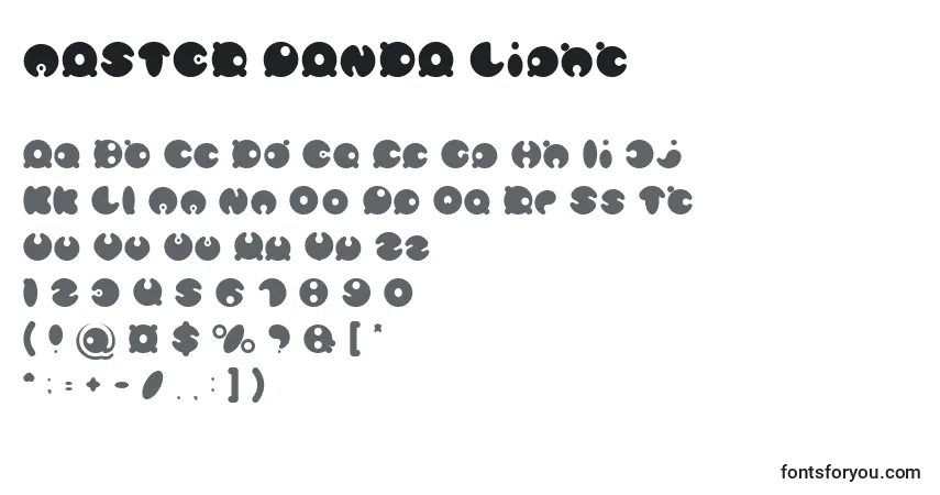 A fonte MASTER PANDA Light – alfabeto, números, caracteres especiais