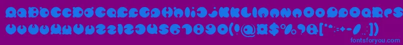 フォントMASTER PANDA Light – 紫色の背景に青い文字