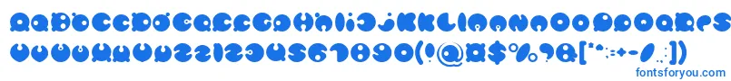 MASTER PANDA Light-Schriftart – Blaue Schriften auf weißem Hintergrund