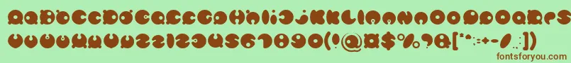 MASTER PANDA Light-fontti – ruskeat fontit vihreällä taustalla