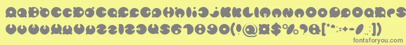 フォントMASTER PANDA Light – 黄色の背景に灰色の文字