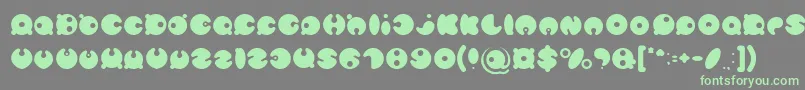 フォントMASTER PANDA Light – 灰色の背景に緑のフォント