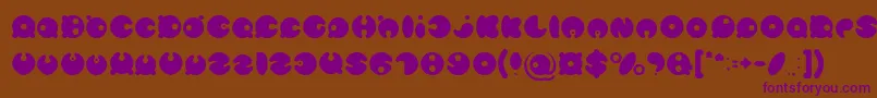 MASTER PANDA Light-Schriftart – Violette Schriften auf braunem Hintergrund
