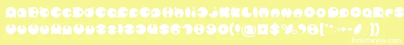 MASTER PANDA Light-fontti – valkoiset fontit keltaisella taustalla