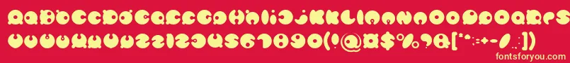 Шрифт MASTER PANDA Light – жёлтые шрифты на красном фоне
