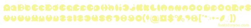 Шрифт MASTER PANDA Light – жёлтые шрифты на белом фоне