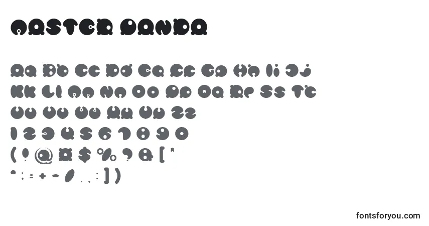 Schriftart MASTER PANDA – Alphabet, Zahlen, spezielle Symbole