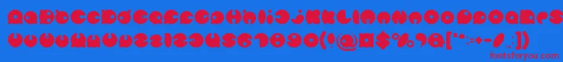 MASTER PANDA Font – Red Fonts on Blue Background