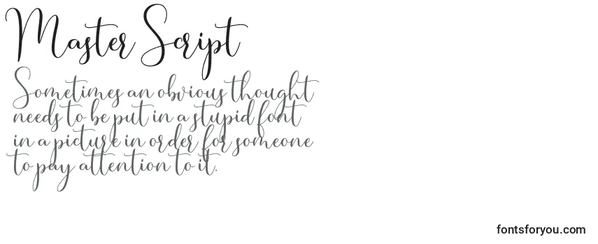 Schriftart Master Script