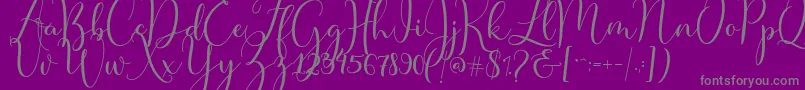 Master Script Font – Gray Fonts on Purple Background