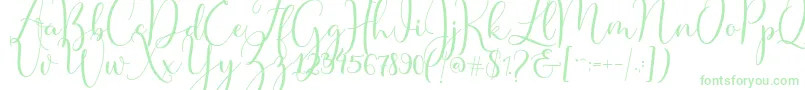 Master Script Font – Green Fonts on White Background