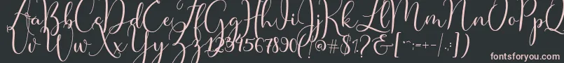 Master Script Font – Pink Fonts on Black Background