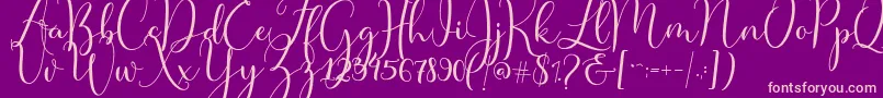 Master Script Font – Pink Fonts on Purple Background