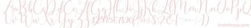Master Script Font – Pink Fonts on White Background