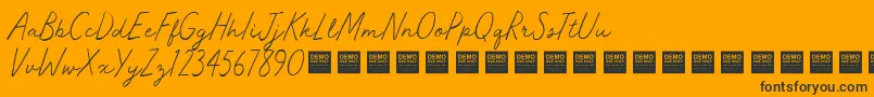 Master Works   Demo Font – Black Fonts on Orange Background